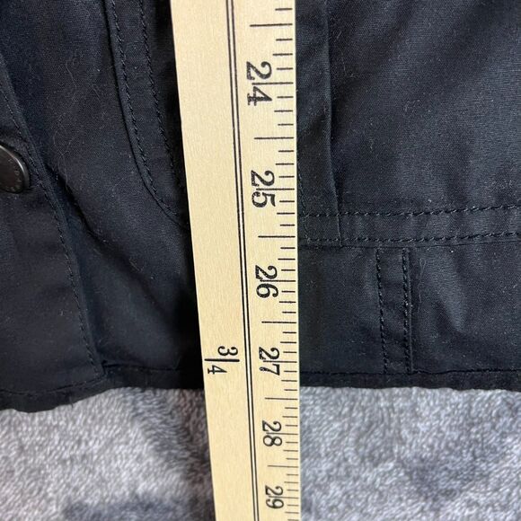 Barbour Waxed Cotton Full Zip Mock Neck Jacket Black Utility Tartan Lined 10 - Picture 7 of 15